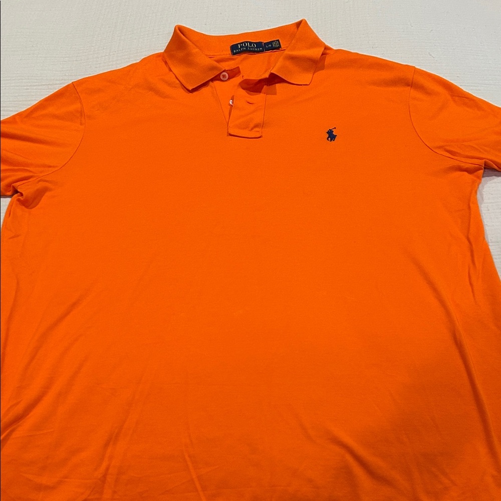 Polo by Ralph Lauren Men's Bright Orange Polo Shirt - New (no tags)